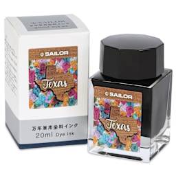 Sailor USA State Ink - Texas, Brown, 20 ml, with packaging