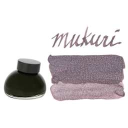 Kakimori Pigment Ink - 09 Mukuri, swatch and bottle