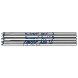 Kaweco D1 Ballpoint Pen Refill - Blue, Pkg of 5, laid out