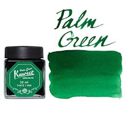 Kaweco Fountain Pen Ink - Palm Green, swatch and bottle