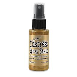 Ranger Tim Holtz Distress Spray Stain - Front of Metallic Tarnished Brass bottle
