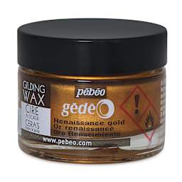 Pebeo Gedeo Gilding Wax - Front of 30 ml jar of Renaissance Gold Wax