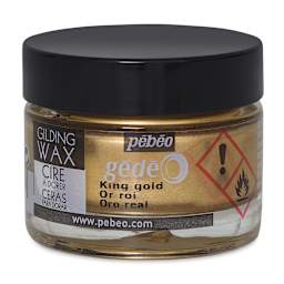 Pebeo Gedeo Gilding Wax - Front of 30 ml jar of King Gold Wax