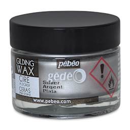 Pebeo Gedeo Gilding Wax - Front of 30 ml jar of Silver Wax