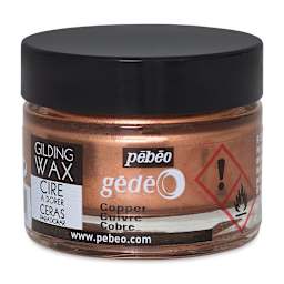 Pebeo Gedeo Gilding Wax - Front of 30 ml jar of Copper Wax