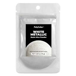 PolyColor Resin Pigment Powder - White Metallic, 15 g