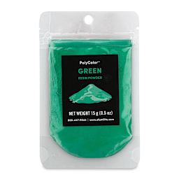 PolyColor Resin Pigment Powder - Green, 15 g (Front of packaging)
