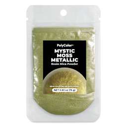 PolyColor Resin Pigment Powder - Mystic Moss Metallic, 15 g (Front of packaging) 