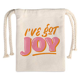 Craft Express Sublimation Printing Drawstring Gift Bags - Off-White, Pkg of 4 (finished gift bag example)