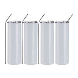 Craft Express Sublimation Printing Stainless Steel Tumblers - 30 oz, White, Set of 4 (out of packaging)