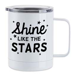 Craft Express Sublimation Printing Stainless Steel Coffee Cup - 12 oz, White, Set of 4 (finished coffe cup example)