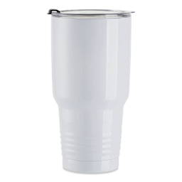 Craft Express Sublimation Printing Stainless Steel Travel Tumblers - 30 oz, White, Set of 4 (blank travel tumbler)