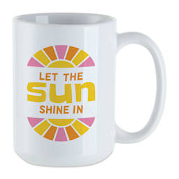 Craft Express Sublimation Printing Ceramic Mug - 15 oz, White, Pkg of 6 (finished mug example)