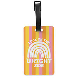 Craft Express Sublimation Printing Luggage Tag - Vegan Leather, Pkg of 4 (finished luggage tag example)