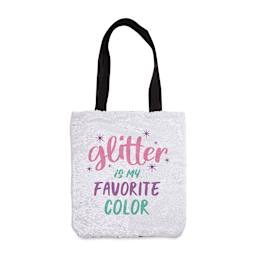 Craft Express Sublimation Printing Tote Bag - Sequin, Pkg of 2 (finished tote bag example)