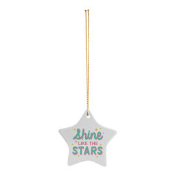 Craft Express Sublimation Printing Ornament - Ceramic Star, 3", Pkg of 25 (finished ornament)