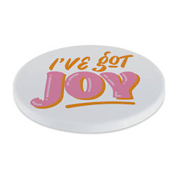 Craft Express Sublimation Printing Ceramic Coaster - 3", Set of 4 (finished coaster example)