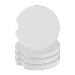 Craft Express Sublimation Printing Ceramic Car Mug Coaster - 2-1/2", Set of 4 (out of packaging)