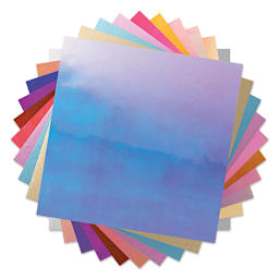 Craft Express Vinyl Sheets - Two Toned, Assorted Colors, 12" x 12", Set of 10 (sheet spiral)