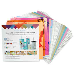 Craft Express Vinyl Sheets - Two Toned, Assorted Colors, 12" x 12", Set of 10 (contents)