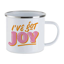 Craft Express Sublimation Printing Enamel Mug - 17 oz, Set of 4 (finished mug example)