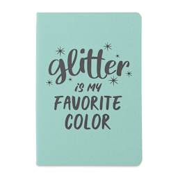 Craft Express Notebook Set - Teal, Set of 2 (front cover of engraved notebook example)