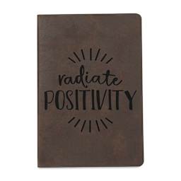 Craft Express Notebook Set - Brown, Set of 2 (front cover of engraved notebook example)