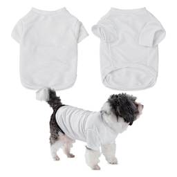 Craft Express Sublimation Printing Pet Product - Pet T-Shirt, Large, Pkg of 2 (out of packaging, dog wearing shirt)