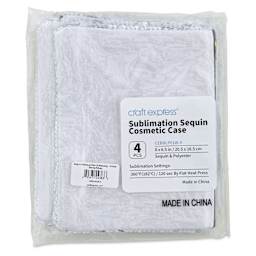 Craft Express Sublimation Printing Makeup Case - Reverse Sequin, Pkg of 4