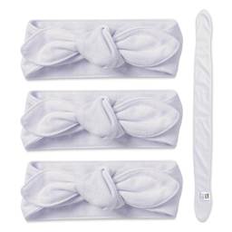 Craft Express Sublimation Printing Baby Headband - 2" x 25-1/2", White, Pkg of 4 (three tied, one untied)