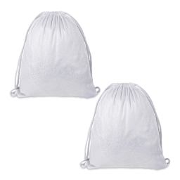 Craft Express Sublimation Printing Drawstring Backpacks - Glitter, Pkg of 2