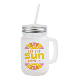 Craft Express Sublimation Printing Mason Jar with sun image