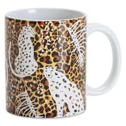 Craft Express Sublimation Pattern Transfer Sheets - Wild Leo, applied to mug with leoapard images