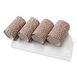 Craft Express Sublimation Pattern Transfer Sheets - Wild Leo, 4-1/2" x 12", Pkg of 4