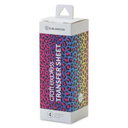 Craft Express Sublimation Pattern Transfer Sheets - Dynamic Leo, 4-1/2" x 12", Pkg of 4 front of box