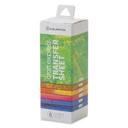 Craft Express Sublimation Pattern Transfer Sheets - Assorted 1, 4-1/2" x 12", Pkg of 6 front of box