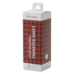 Craft Express Sublimation Pattern Transfer Sheets - Plaid 2, 4-1/2" x 12", Pkg of 4 front of box
