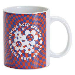 Craft Express Sublimation Pattern Transfer Sheets - Mosaic Maze, applied to mug with happy quote
