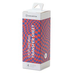 Craft Express Sublimation Pattern Transfer Sheets - Mosaic Maze, 4-1/2" x 12", Pkg of 4 front of box