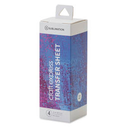 Craft Express Sublimation Pattern Transfer Sheets - Pink Mist, 4-1/2" x 12", Pkg of 4 front of box