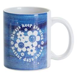 Craft Express Sublimation Pattern Transfer Sheets - Firefly Night, applied to mug with happy saying