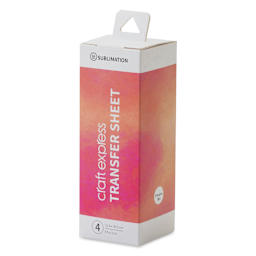 Craft Express Sublimation Pattern Transfer Sheets - Dreamy Sky, 4-1/2" x 12", Pkg of 4 front of box