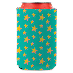 Craft Express Sublimation Printing Neoprene Can Cooler with star graphic