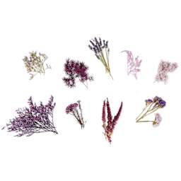 Colorberry Dried Flower Collection Resin Additives - Lavender and Purple, example of included flowers