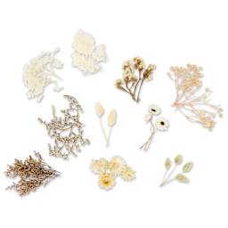 Colorberry Dried Flower Collection Resin Additives - White and Beige, example of included flowers