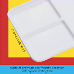 Meeden Porcelain 3-Well Tray, corner close -up