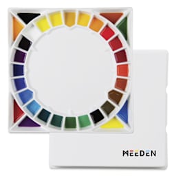 Meeden Heavy Duty Studio Porcelain Paint Palette filled with paint
