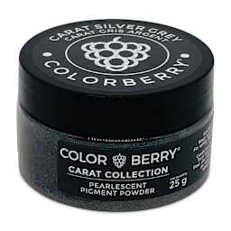 Colorberry Carat Collection Dry Resin Pigment - Silver Grey, 25 g, Jar