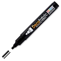 Marvy Uchida DecoFabric Opaque Paint Marker - Black, Medium Tip