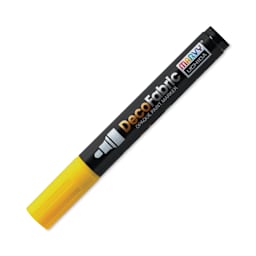 Marvy Uchida DecoFabric Opaque Paint Marker - Yellow, Medium Tip (capped marker)